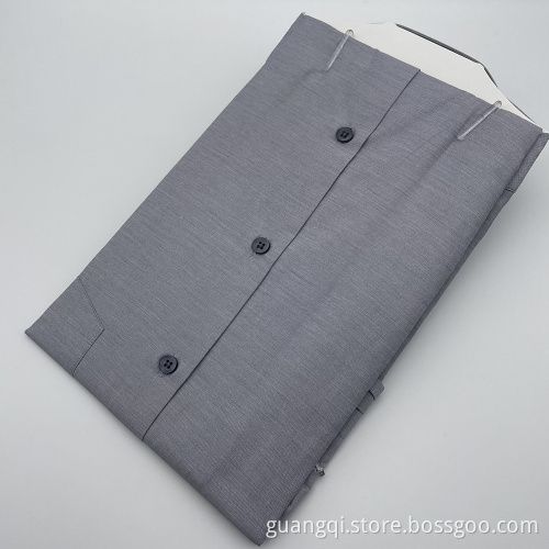 2022 solid long sleeve woven shirts for men